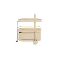 BEISTELLTISCH Wim - Beige, Metall (53/85/98cm) - Zuiver