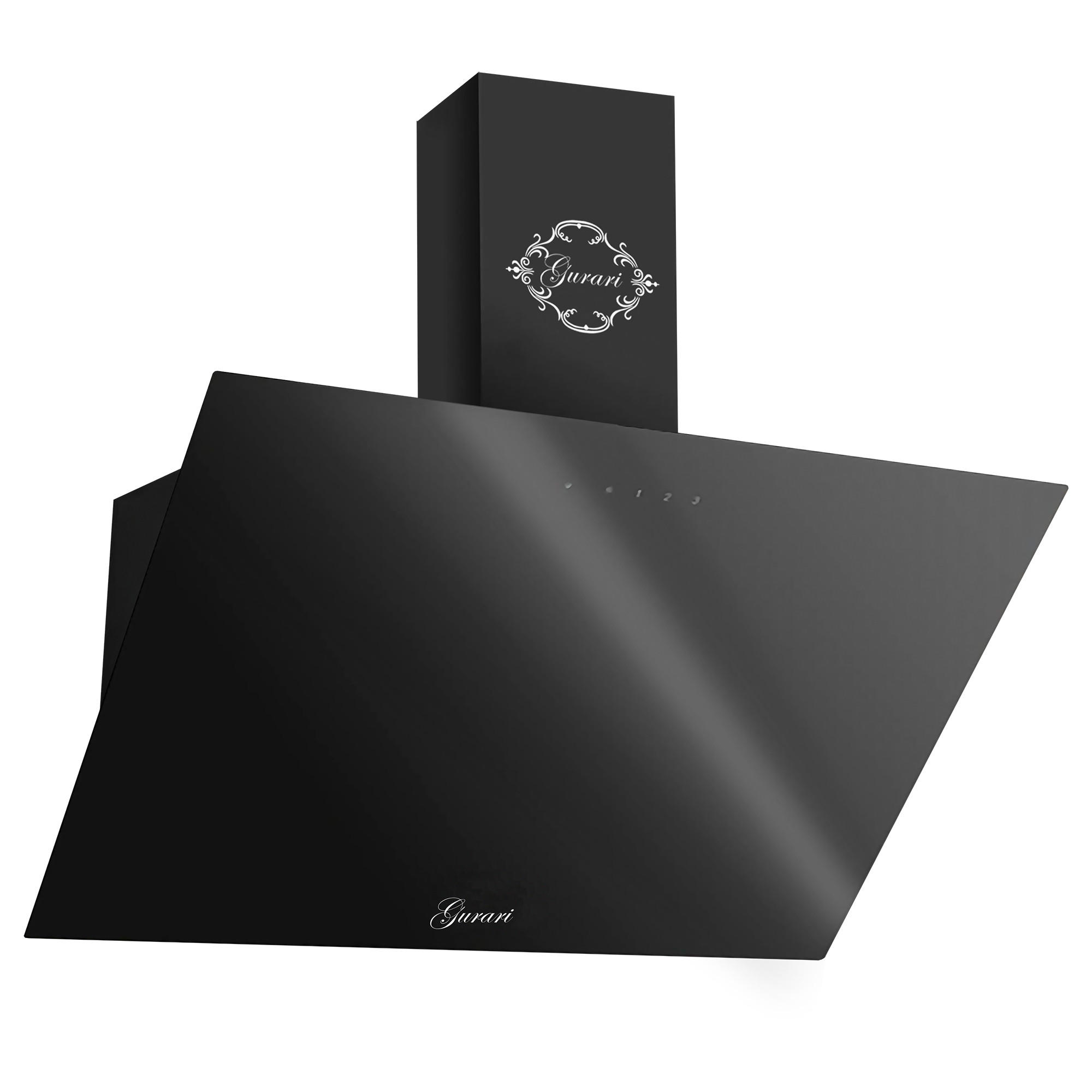 DUNSTABZUGSHAUBE GCH D 286 BL 9 PRIME + Umluftset, 90 cm Schwarz Glas - Schwarz, Glas (90/38.5/38cm) - Gurari