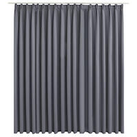 VERDUNKELUNGSVORHANG Mit Haken Grau 290/245 Cm - Grau, Textil (290/245/245cm) - vidaXL