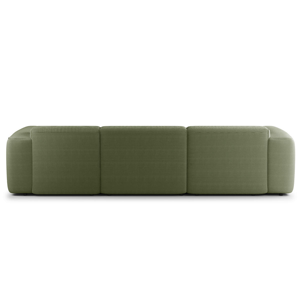 3-SITZER ECKSOFA mit Longchair - Dunkelgrün/Schwarz, Kunststoff/Textil (284/173cm) - home24