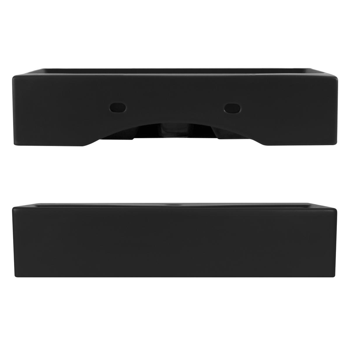 WASCHBECKEN - Schwarz, Keramik (36.5/13/60.5cm) - ML-DESIGN
