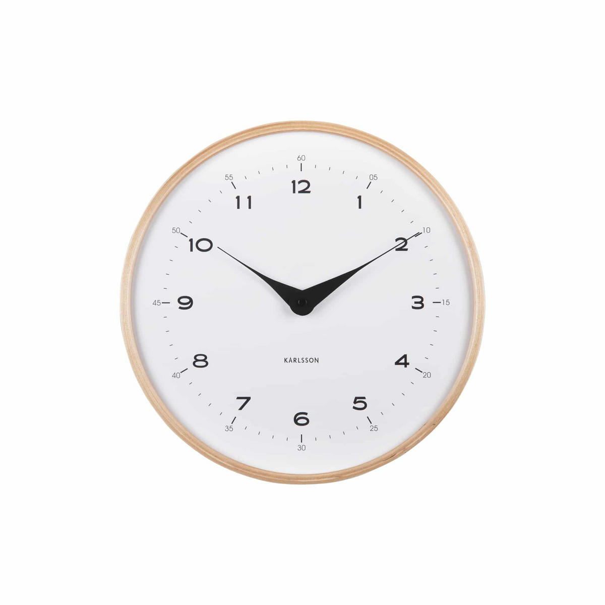 WANDUHR Osado Dome Ø30 cm - Weiß, Holz (30/30/4.3cm) - Karlsson