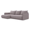 ECKSOFA mit Schlaffunktion Samt Stoff Violett - Lila/Flieder, Kunststoff/Textil (148/240cm) - Makamii