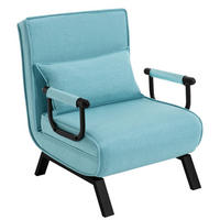 SCHLAFSOFA 3-in-1 Klappsofa Blau, 1 Stück, mit Kissen - Blau, Textil (65/75/78cm) - Kaket