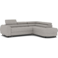 ECKSOFA Vesteria mit Schlaffunktion und Bettkasten – Modernes Design, verstellbare Kopfstützen und hoher Sitzkomfort - Grau, Kunststoff (279/72cm) - Wohnideebilder