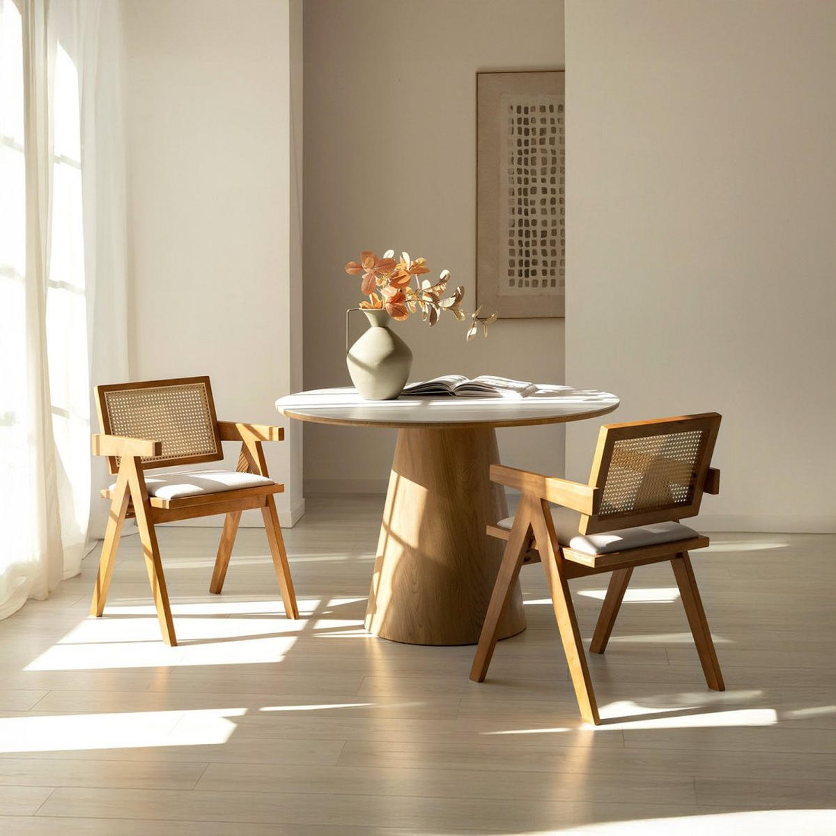 ESSZIMMERSTUHL Nelha Walnuss 61 cm x 79 cm 2er-Set - Walnussfarben, Textil (61/79/60cm) - Klast Home