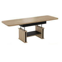 COUCHTISCH rechteckig Eiche Gold Schwarz ausziehbar höhenverstellbar - Eichefarben/Schwarz, Holzwerkstoff (70/120/60cm) - designimpex