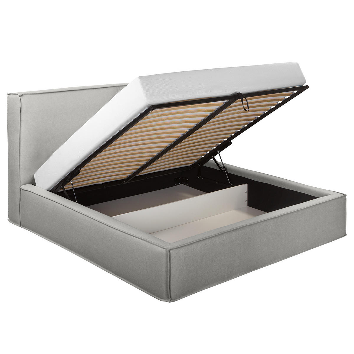 POLSTERBETT - Grau, Textil (140/200cm) - home24