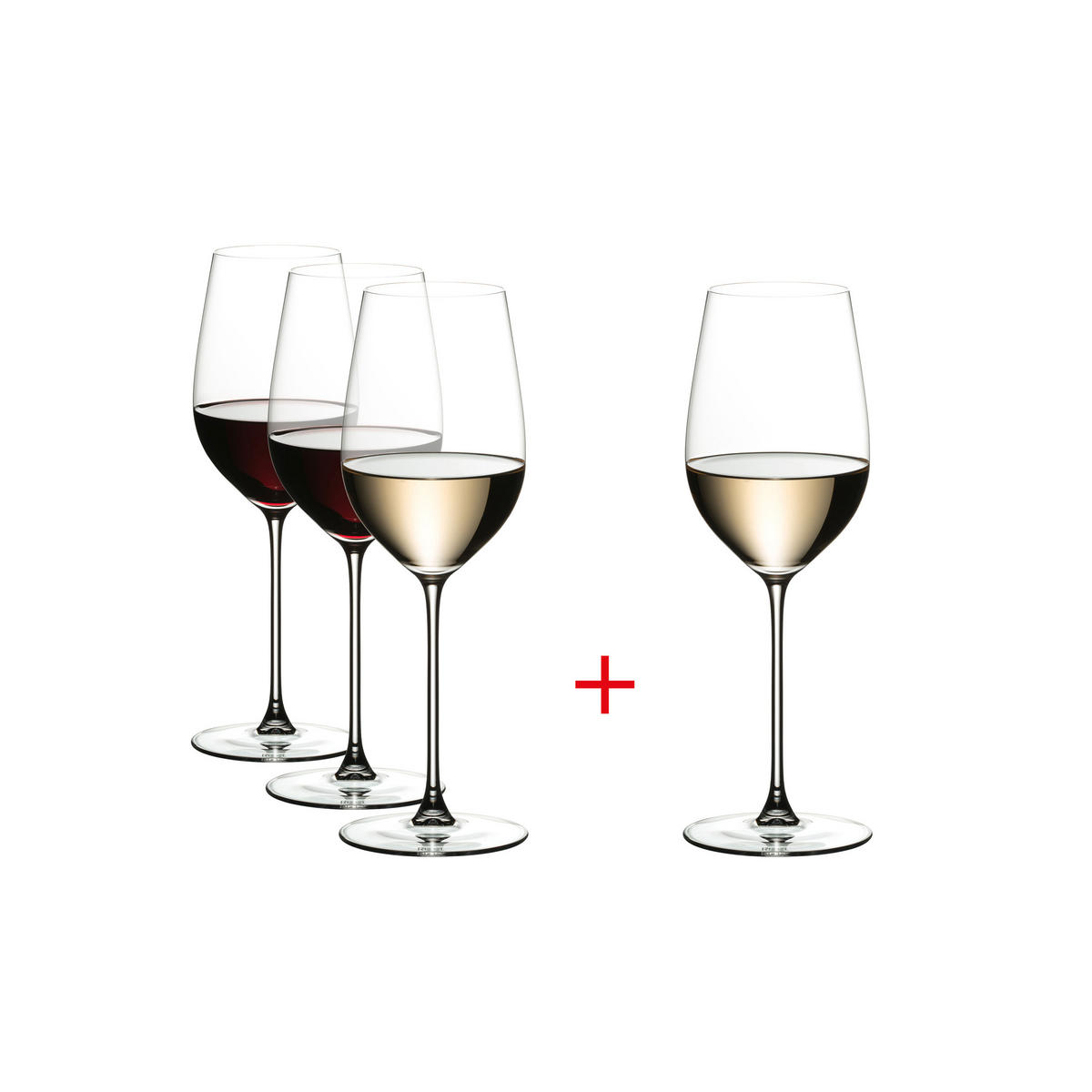 WEISSWEINGLAS Veritas Riesling Zinfandel, 4er Set, Kristallglas, 395 ml - Transparent, Glas (0.4L) - Riedel