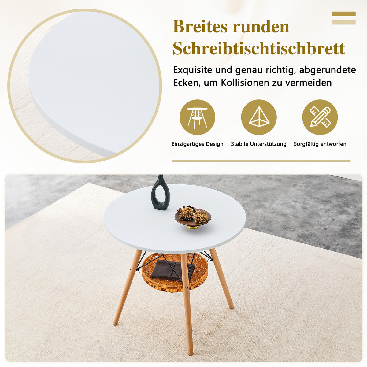 ESSTISCH Weiß 80/80/71,5 cm - Weiß, Holz (80/80/71.5cm) - PANGIVO