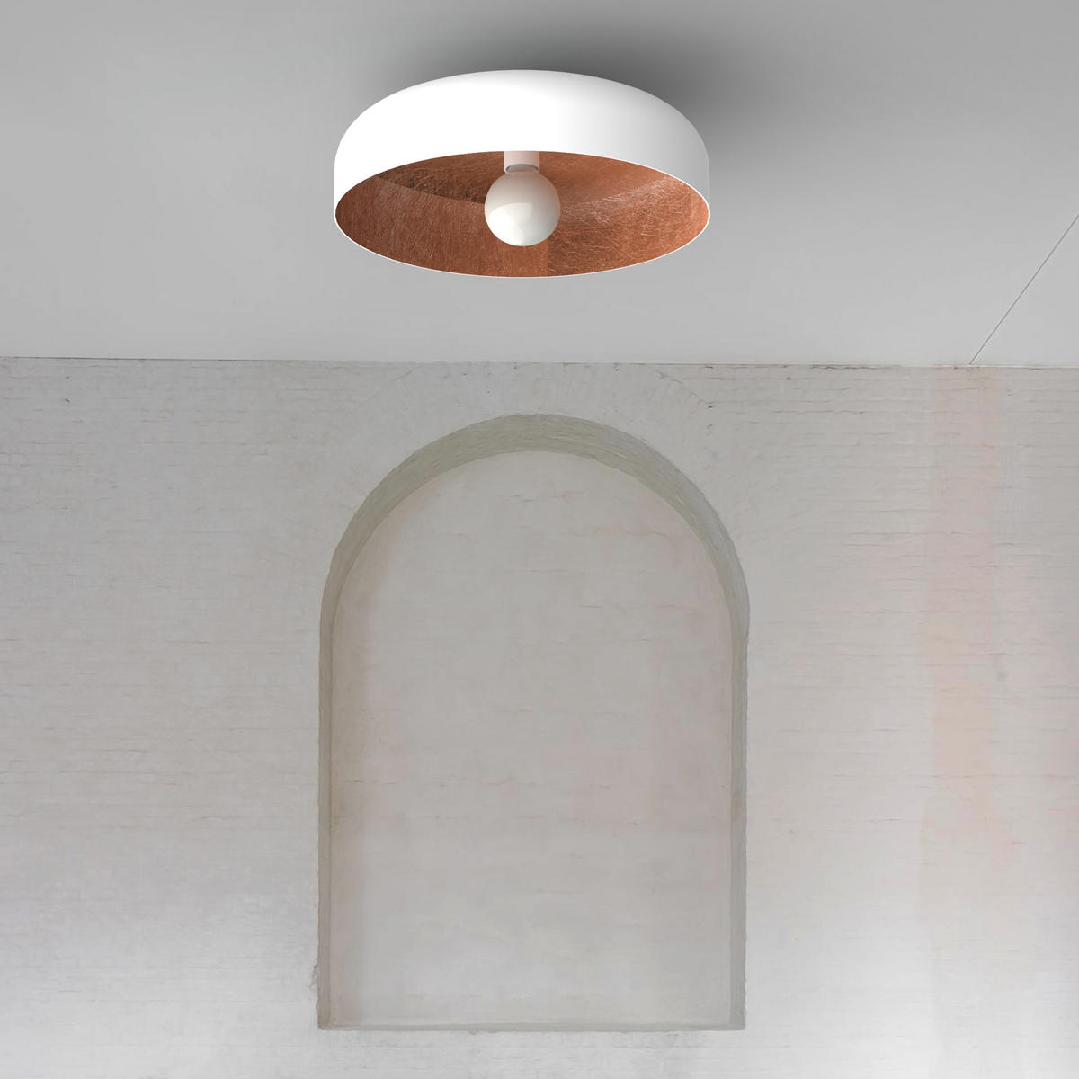 DECKENLEUCHTE Tuzzi - Kupferfarben, Metall (40/40/12cm) - Lumicom