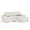 ECKSOFA MIT SCHLAFFUNKTION Peebles Beige Chenille-Stoff - Chromfarben/Beige, Holz/Holzwerkstoff (256/175cm) - Maison de Reve