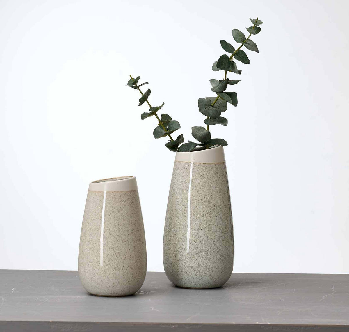 VASEN Sintra beige 25 cm 2er Set - Beige, Keramik (25cm) - Ritzenhoff Breker