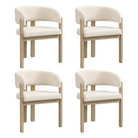 ARMLEHNSTUHL 4 Stück boucle, Naturfarbe - Naturfarben, Textil (51/80/60cm) - KOMHTOM