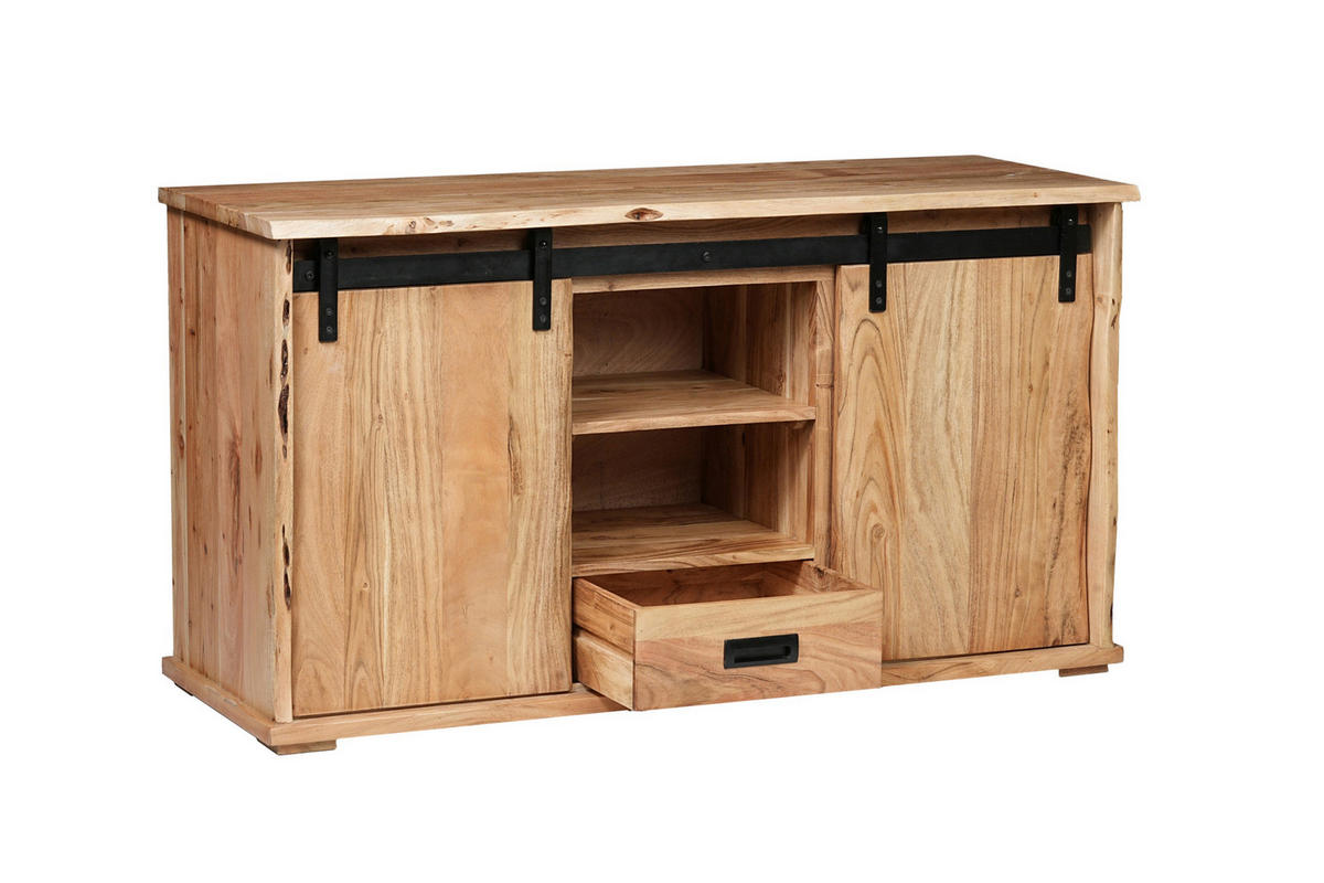 LOWBOARD LIAN IV - Beige/Naturfarben, Holz (128/70/45cm) - SAM