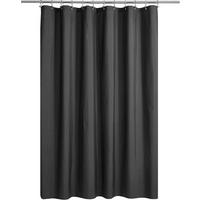DUSCHVORHANG Schwarz PEVA leicht 200 cm - Schwarz, Kunststoff (200/120cm) - MCBOSON