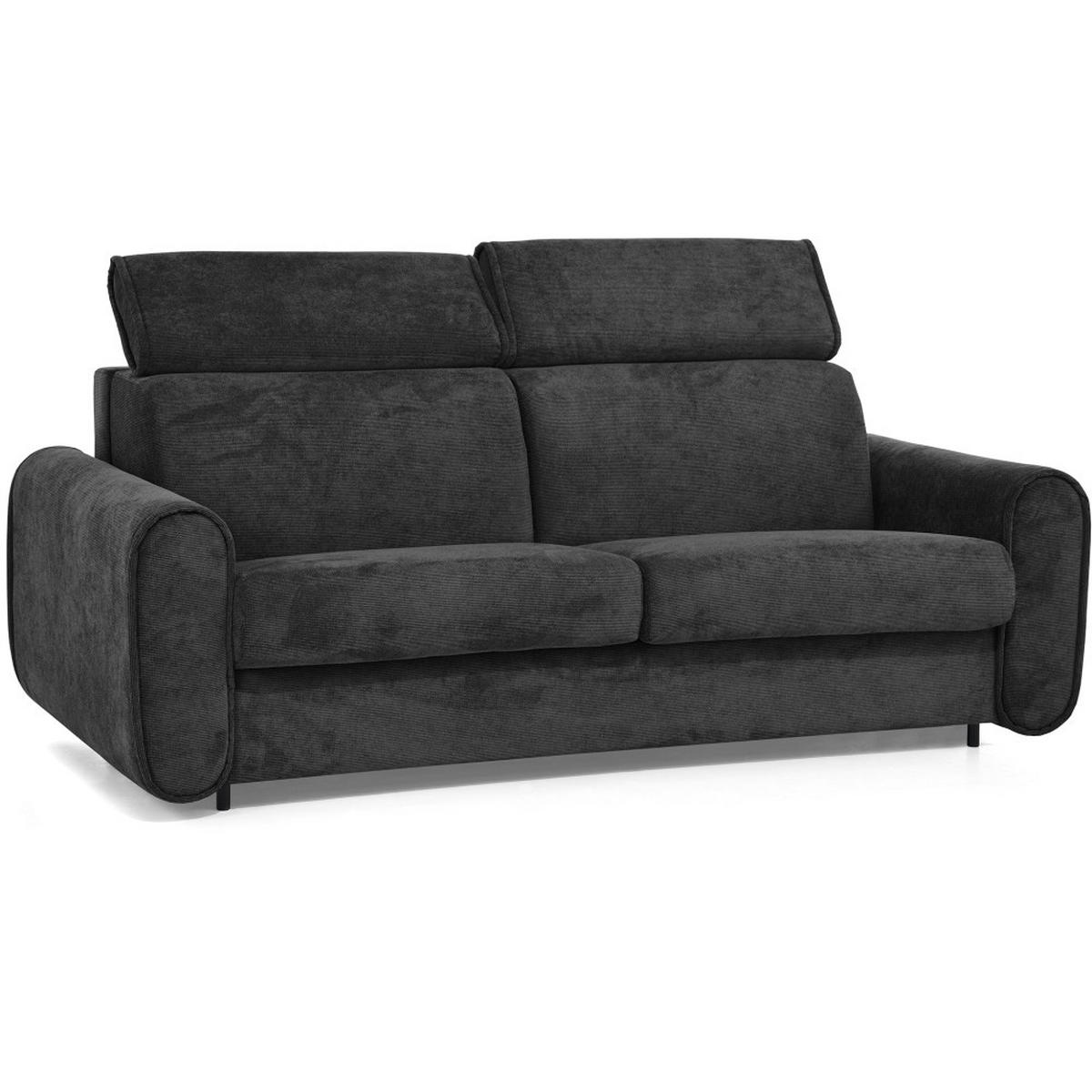 SCHLAFSOFA Pavarti mit italienischem Gestell, 180x195, Schwarz - Schwarz, Holzwerkstoff/Textil (234/88/100cm) - Beautysofa