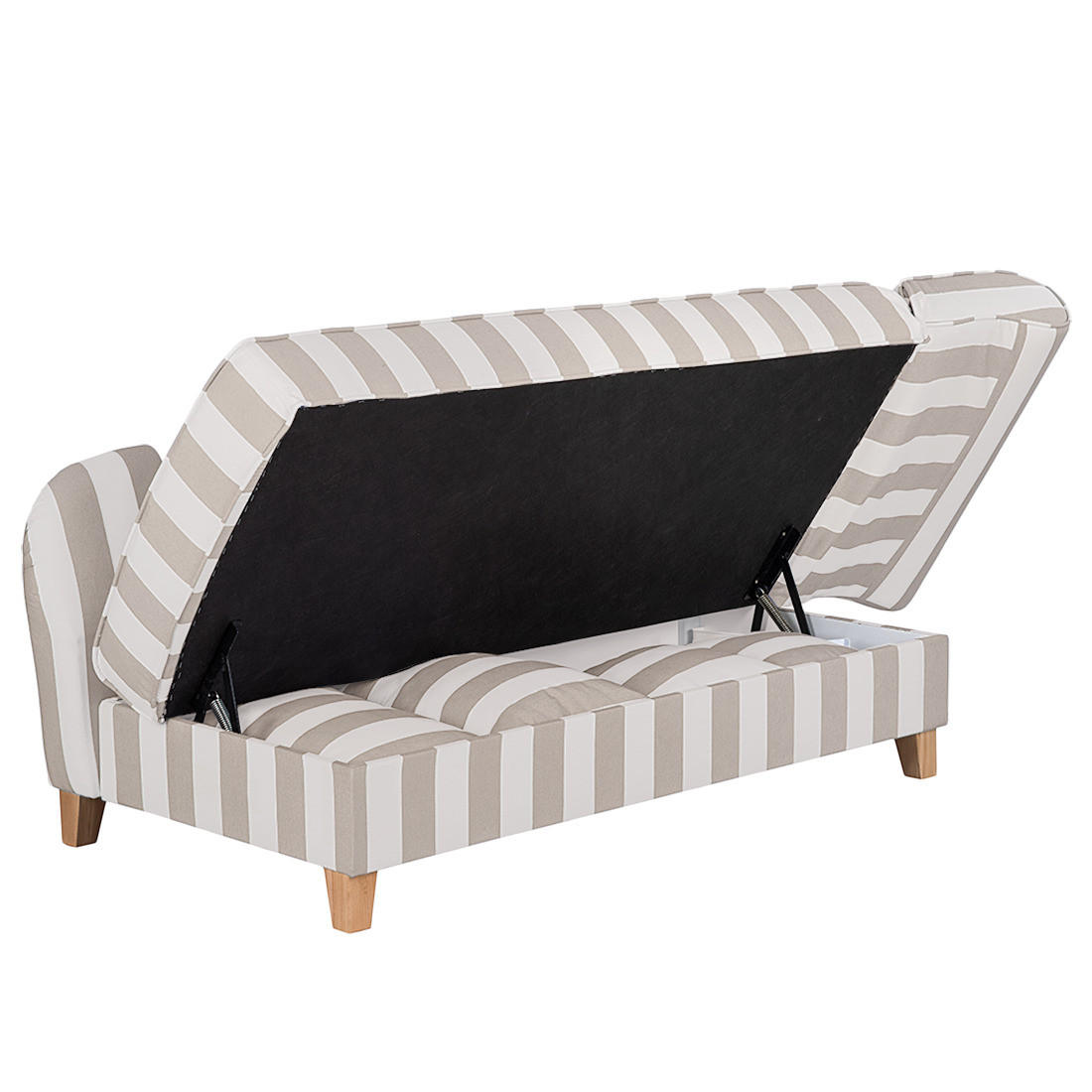 RECAMIERE - Webstoff - Beige, Textil (193/82/91cm) - home24