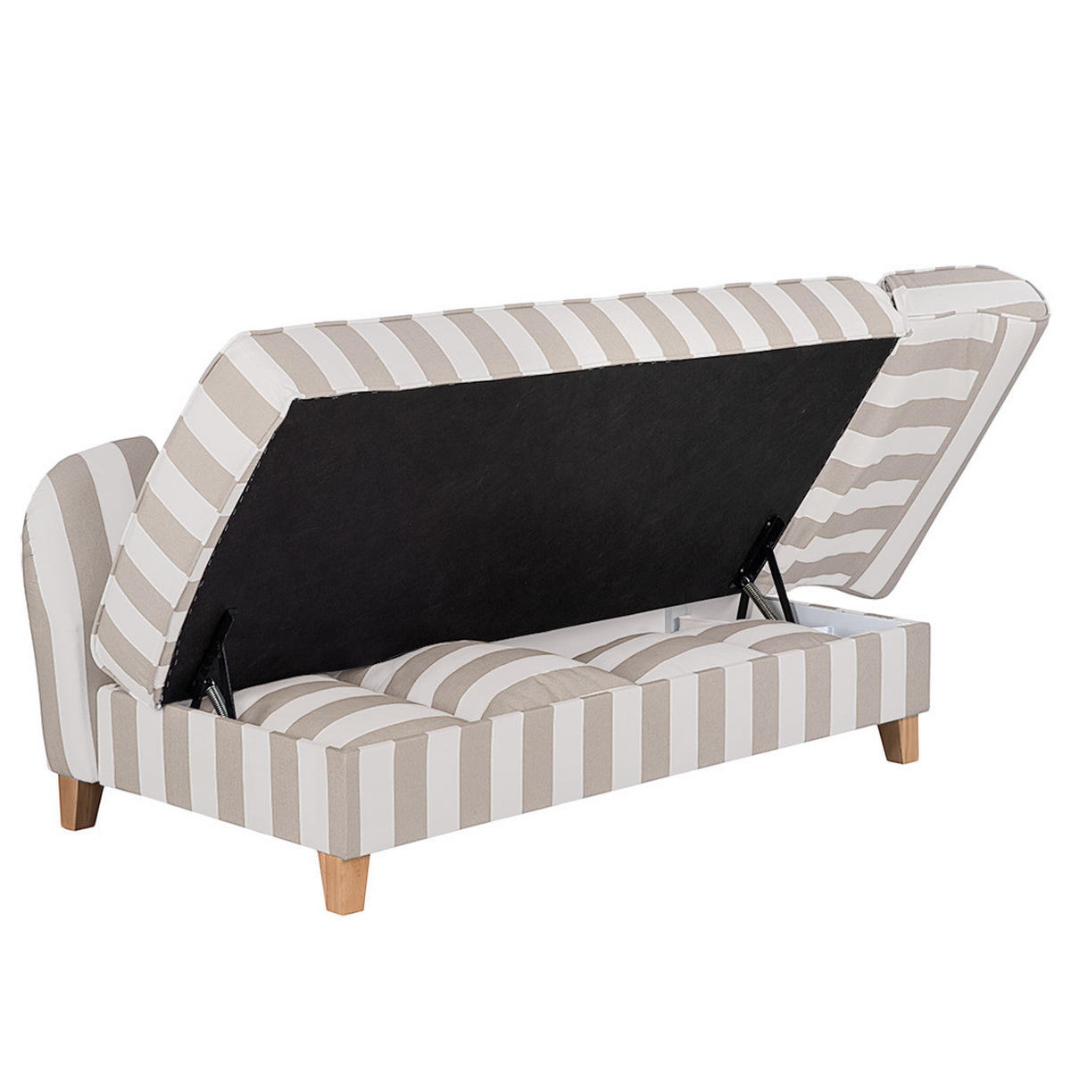 RECAMIERE - Webstoff - Beige, Textil (193/82/91cm) - home24