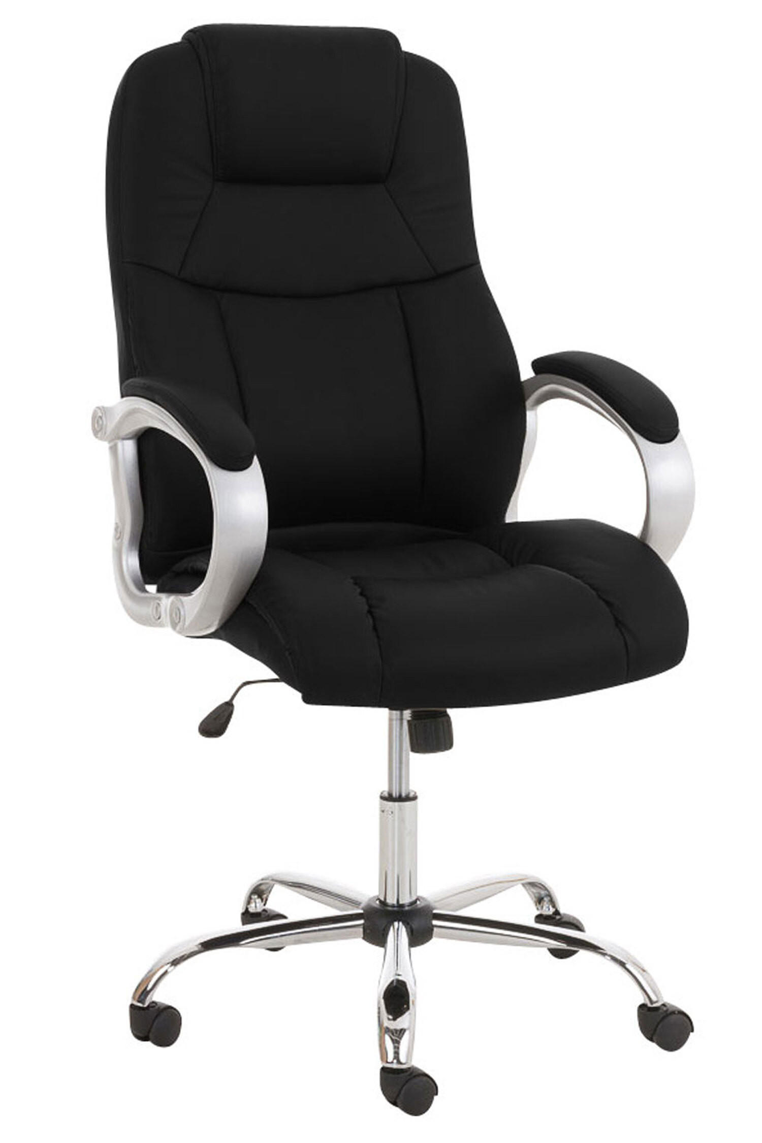 BÜROSTUHL Apodo Two, Kunstleder Schwarz - Schwarz, Textil/Metall (66/122/70cm) - TPFLiving