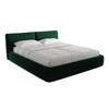 POLSTERBETT mit Bettkasten und Lattenrost 200x228 Grün - Dunkelgrün/Schwarz, Kunststoff/Textil (180/200cm) - LaMiaSofa