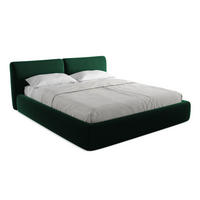 POLSTERBETT mit Bettkasten und Lattenrost 200x228 Grün - Dunkelgrün/Schwarz, Kunststoff/Textil (180/200cm) - LaMiaSofa