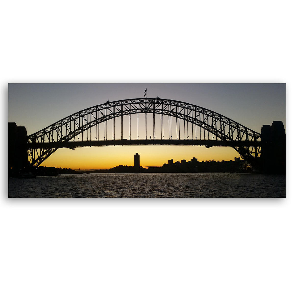 WANDBILD sydney harbour bridge - Grau, Textil (90/30cm) - Feeby