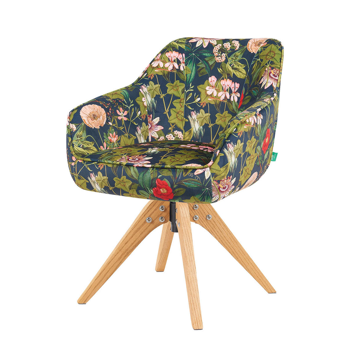 ARMLEHNSTUHL Mika-Finn 2er-Set - Honigeiche/Multicolor, Eichenholz/Holz (60/82/61cm) - DUBI Möbel