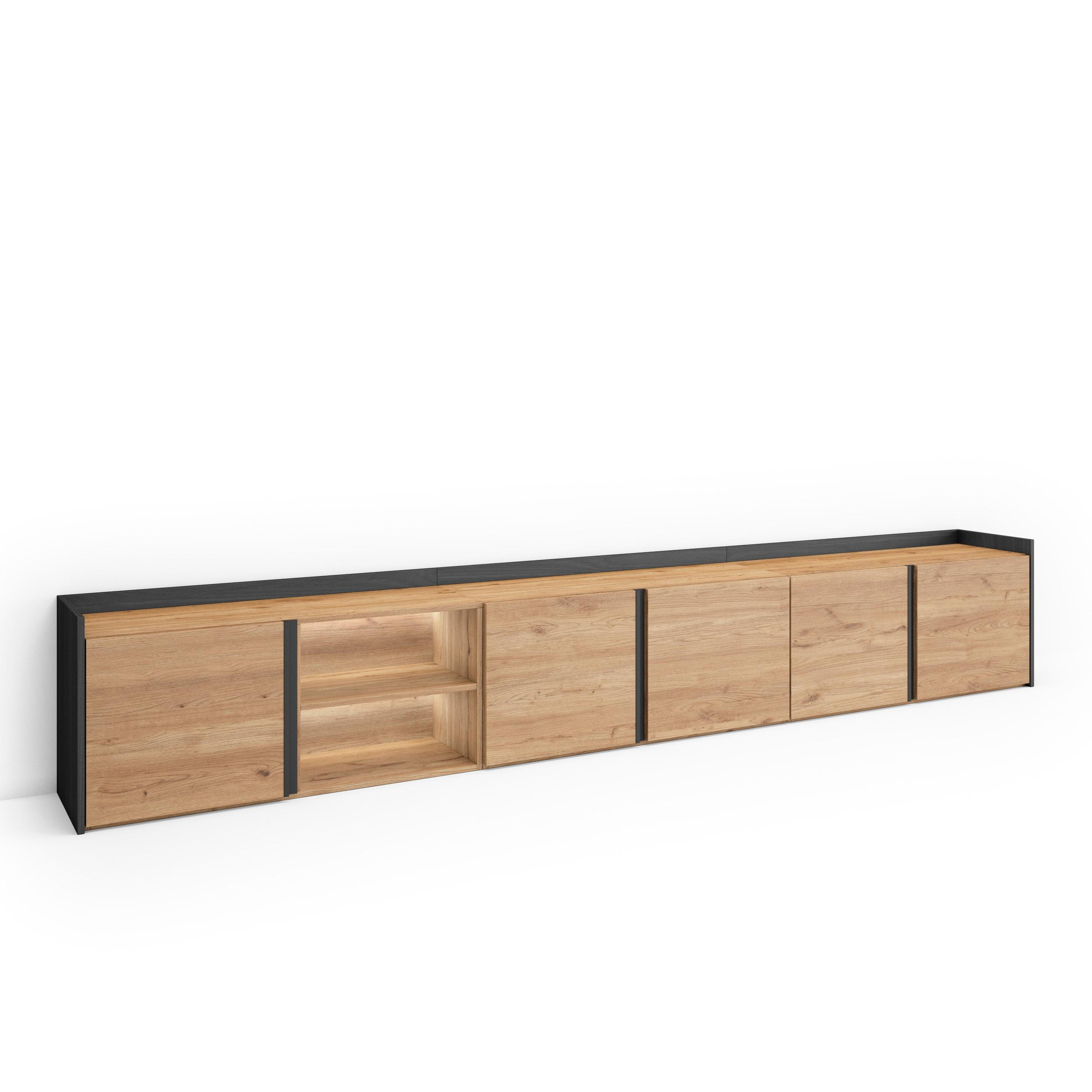 Skraut Home Lowboard, Eiche 309x50x35 cm