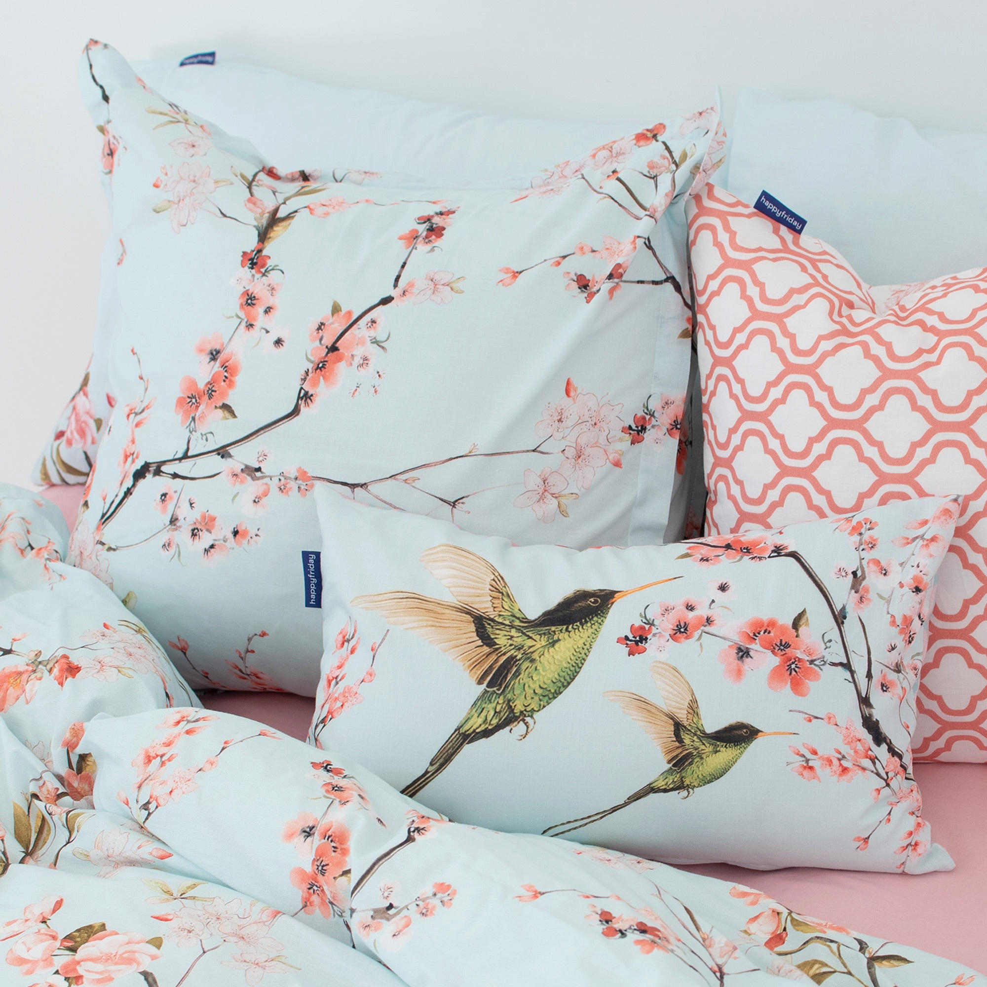 KISSENBEZUG chinoiserie 60x60 cm mehrfarbig - Multicolor, Textil (60/60cm) - Happy Friday