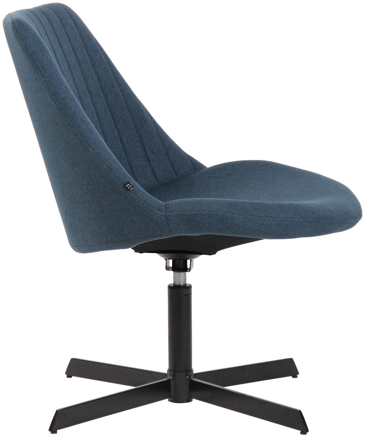 DREHSTUHL Stoff blau - Blau/Schwarz, Textil/Metall (63/79/71cm) - CLP