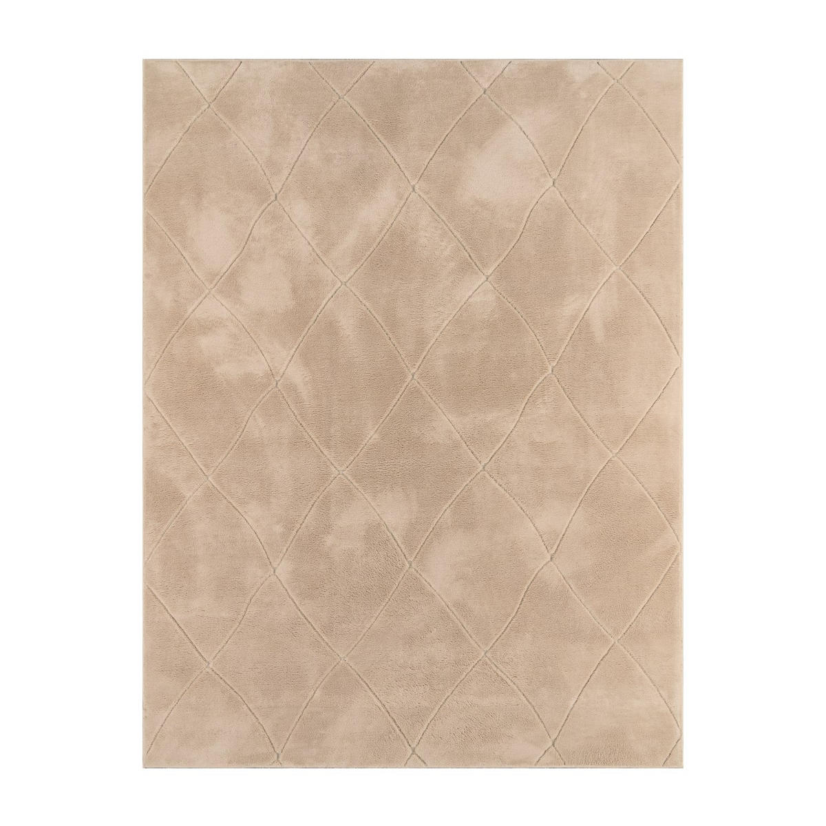 FLACHWEBETEPPICH Skandinavisch Beige 80 x 150 cm - Sandfarben, Kunststoff (80/150cm) - TT Home