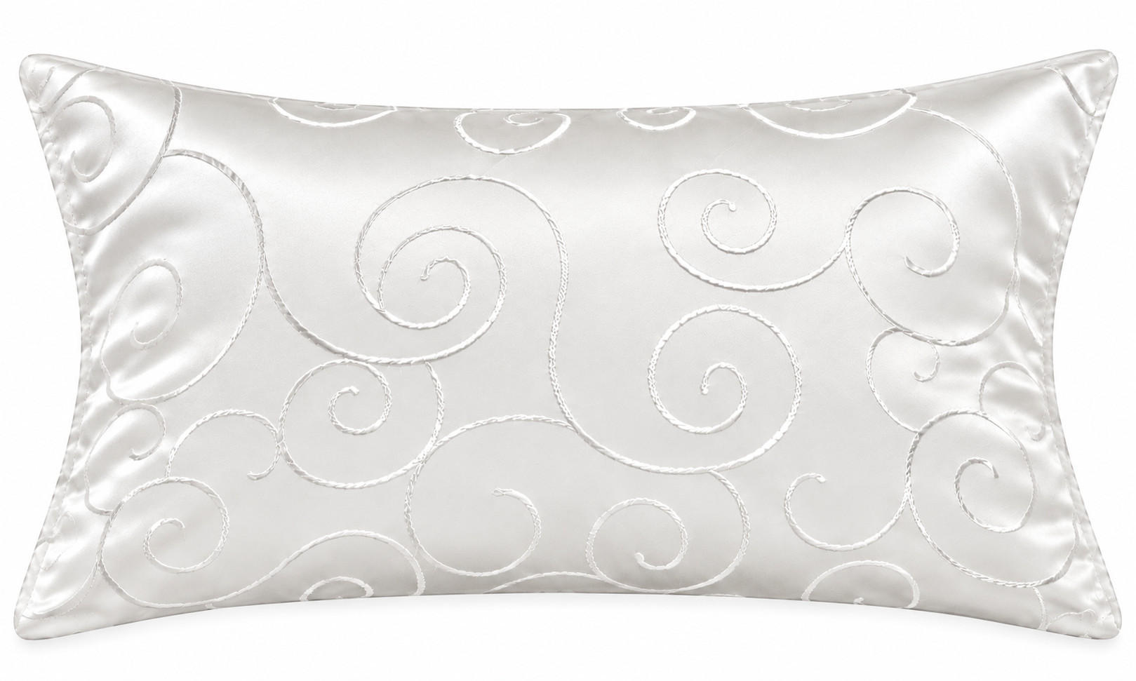 KISSENBEZUG 30x50 cm Weiß Damast Circle - Weiß, Textil (30/50cm) - TiborTex