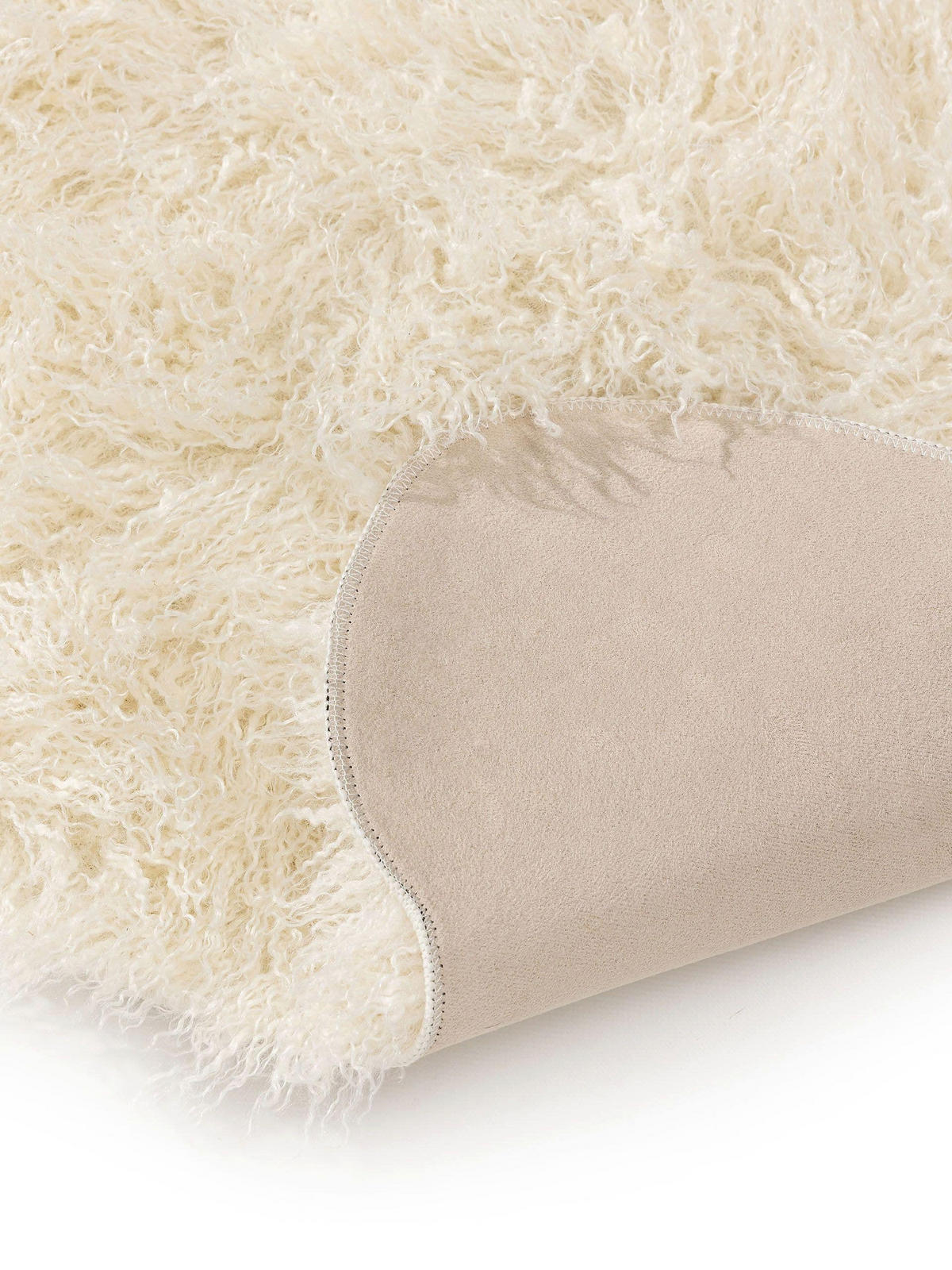 KUNSTFELL-TEPPICH Oscar Cream 60x90 cm - Creme, Textil (60/90cm) - benuta Nest