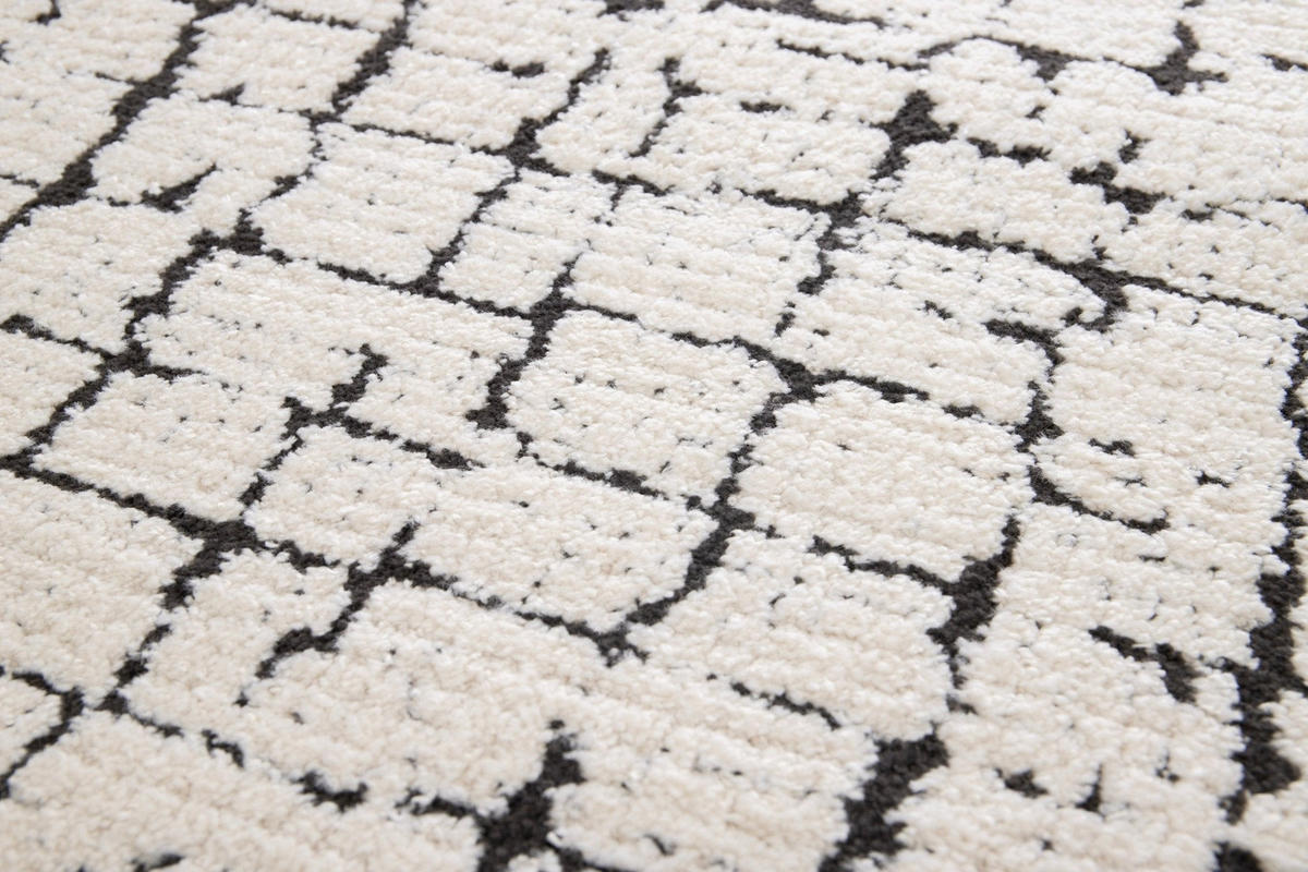 TEPPICH ultrafein mit Skulptureffekt schwarz - Schwarz, Textil (160/230cm) - AFK Living