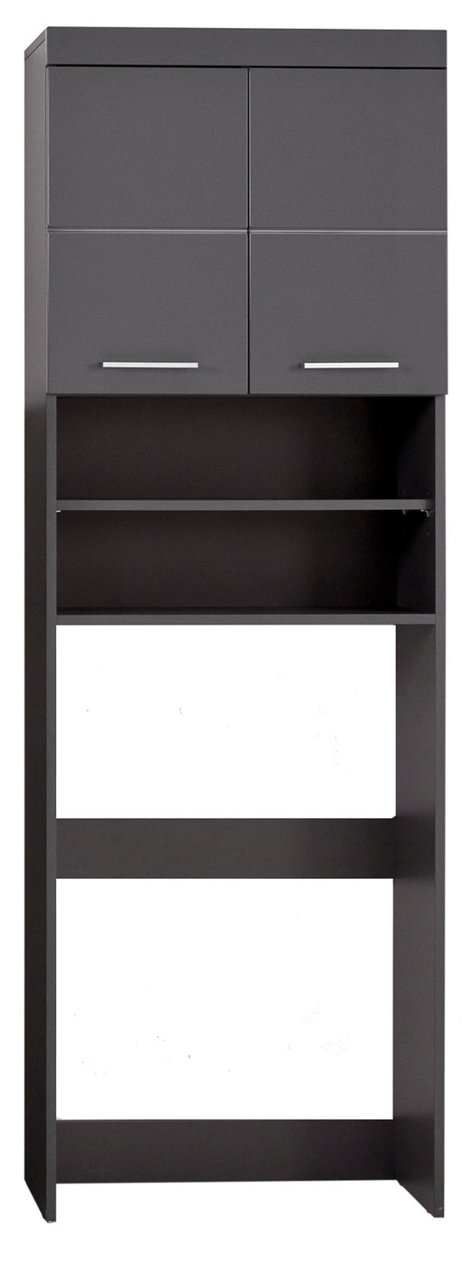 WASCHMASCHINENSCHRANK grau Hochglanz 63 x 187 cm, Waschmaschinenüberbau mit Stauraum - Grau, Holzwerkstoff/Kunststoff (63/187/24cm) - Top.Furn