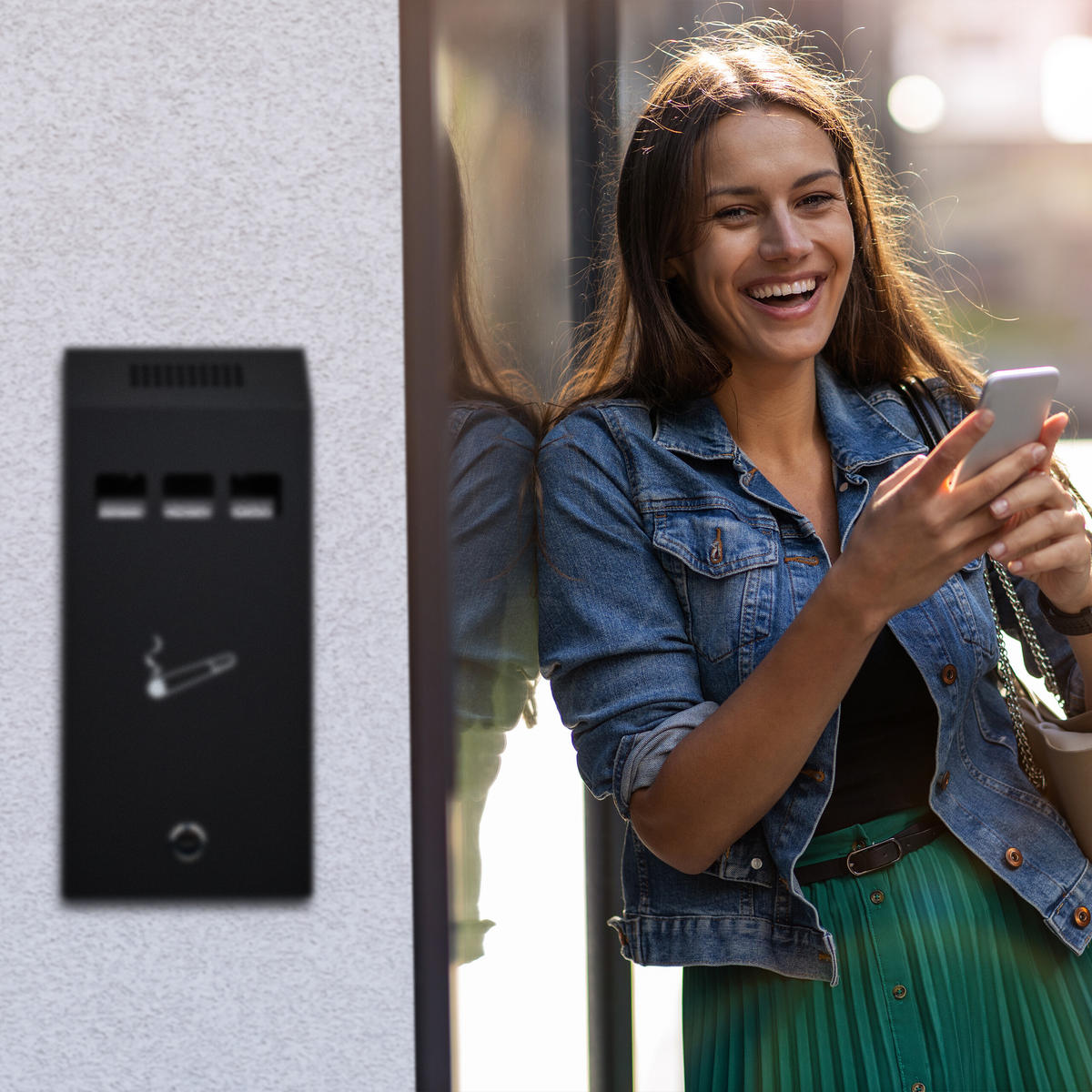 WANDASCHENBECHER - Schwarz, Metall (14.7cm) - Relaxdays