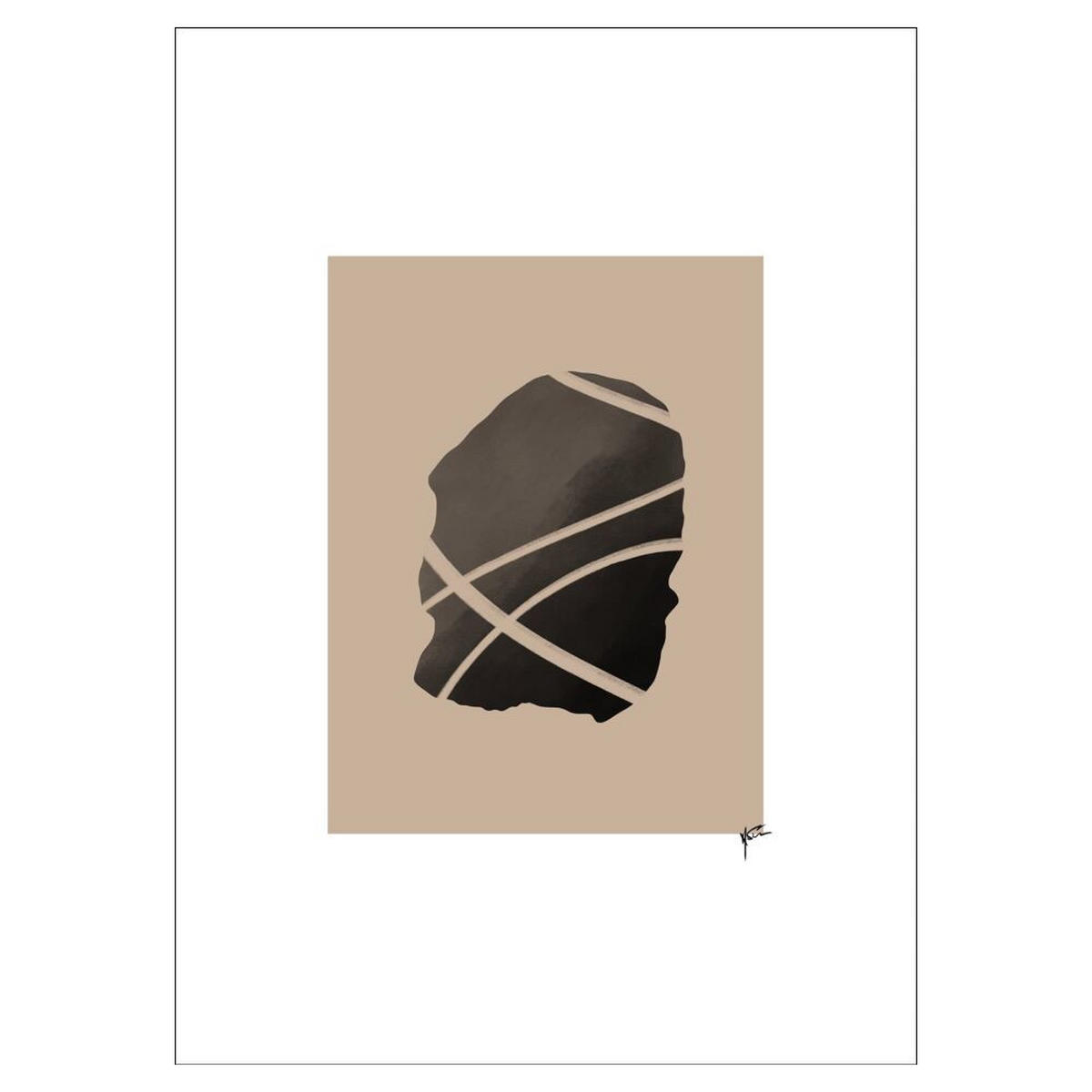 POSTER N. Atelier - Noir Signifie - Schwarz, Papier (70/100/0.1cm) - Poster&Frame