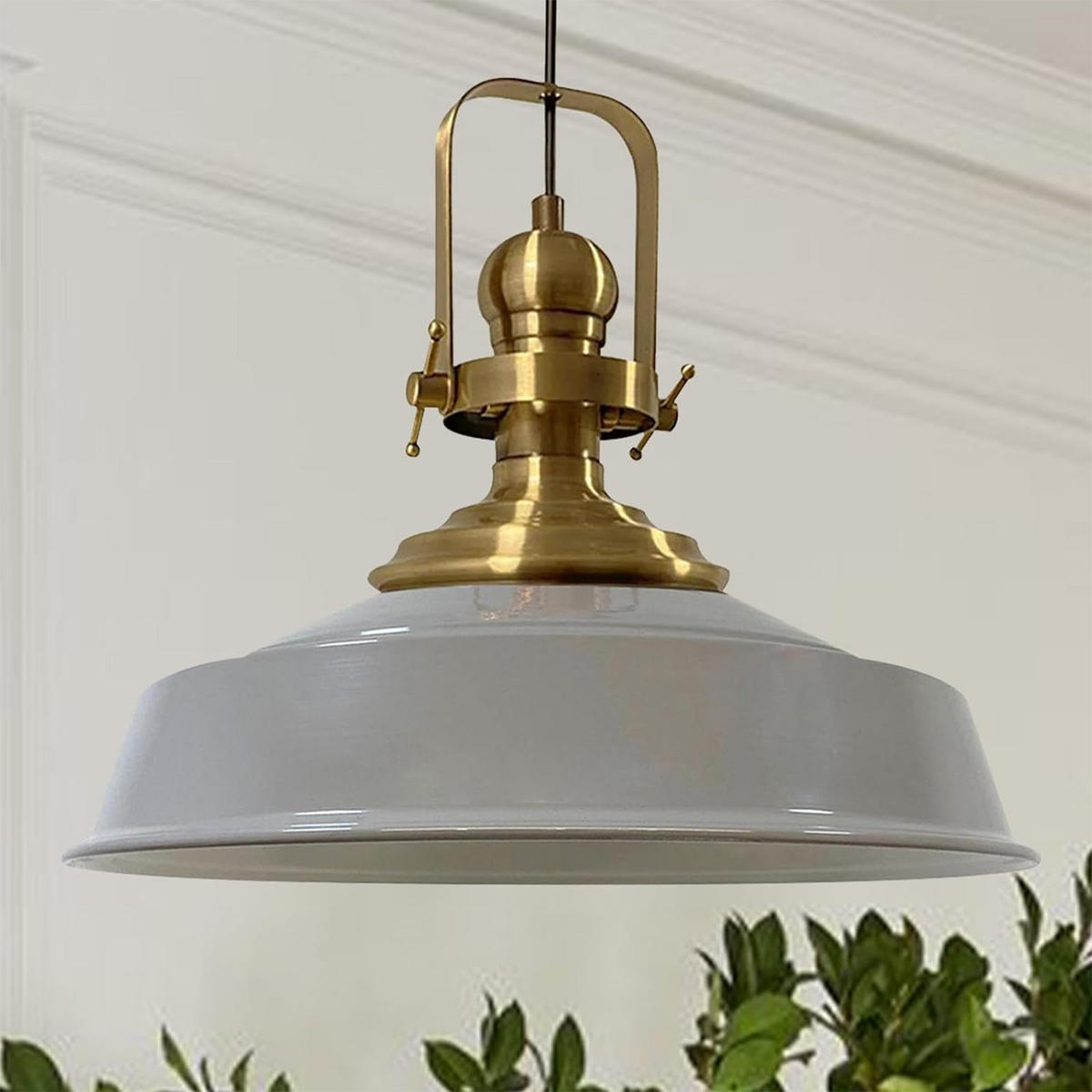 PENDELLEUCHTE Asletl 41/38 cm - Grau, Metall (38/41/160cm) - Bamyum