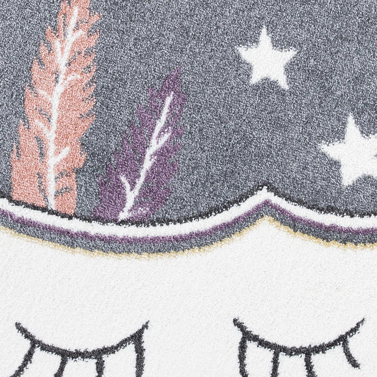 KINDERTEPPICH Anime 895 Grau 160 cm Rund - Grau, Textil (160/160cm) - carpet city