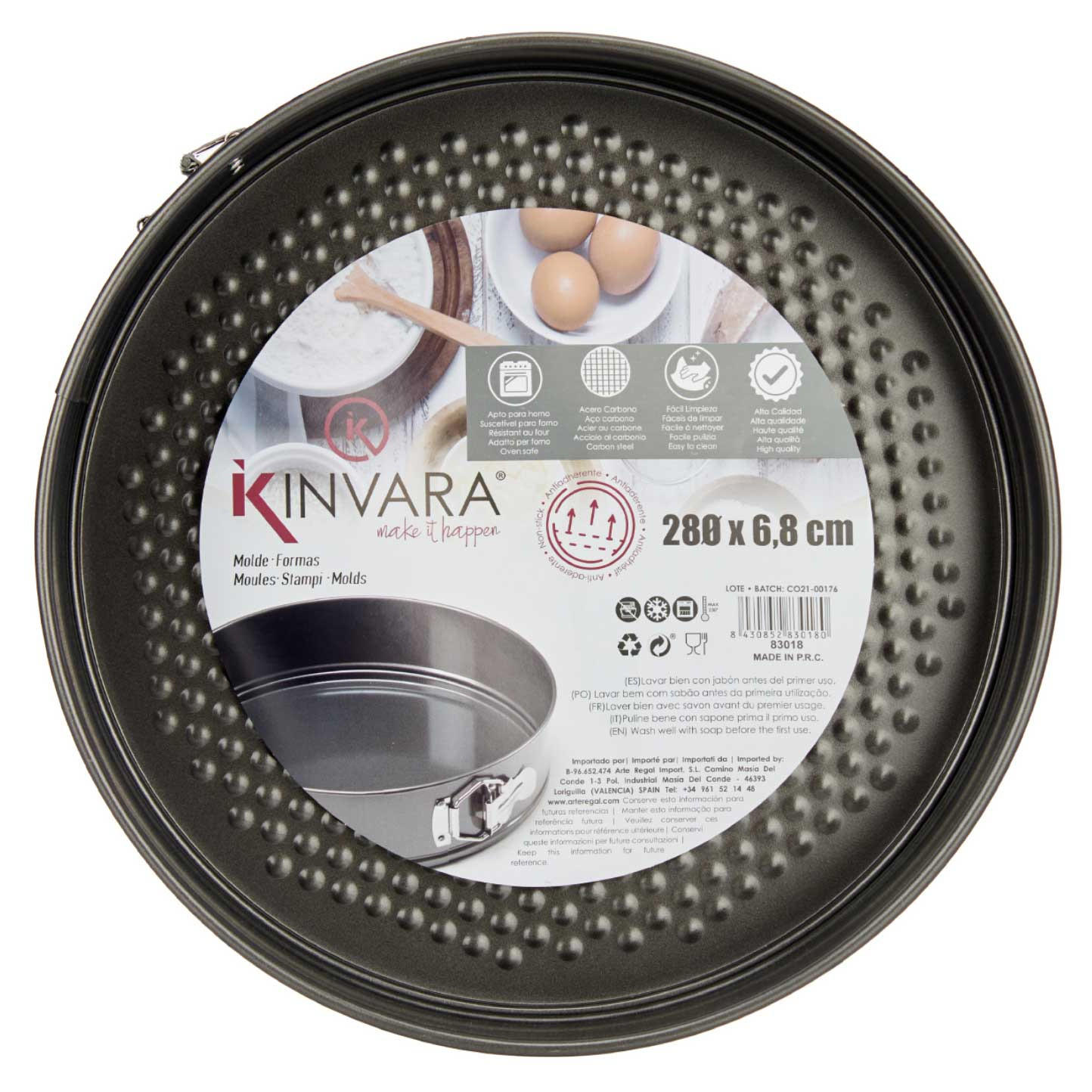 BACKFORM Rund Mold Ø 28 cm - Schwarz, Metall (28/6.5/28.5cm) - Kinvara