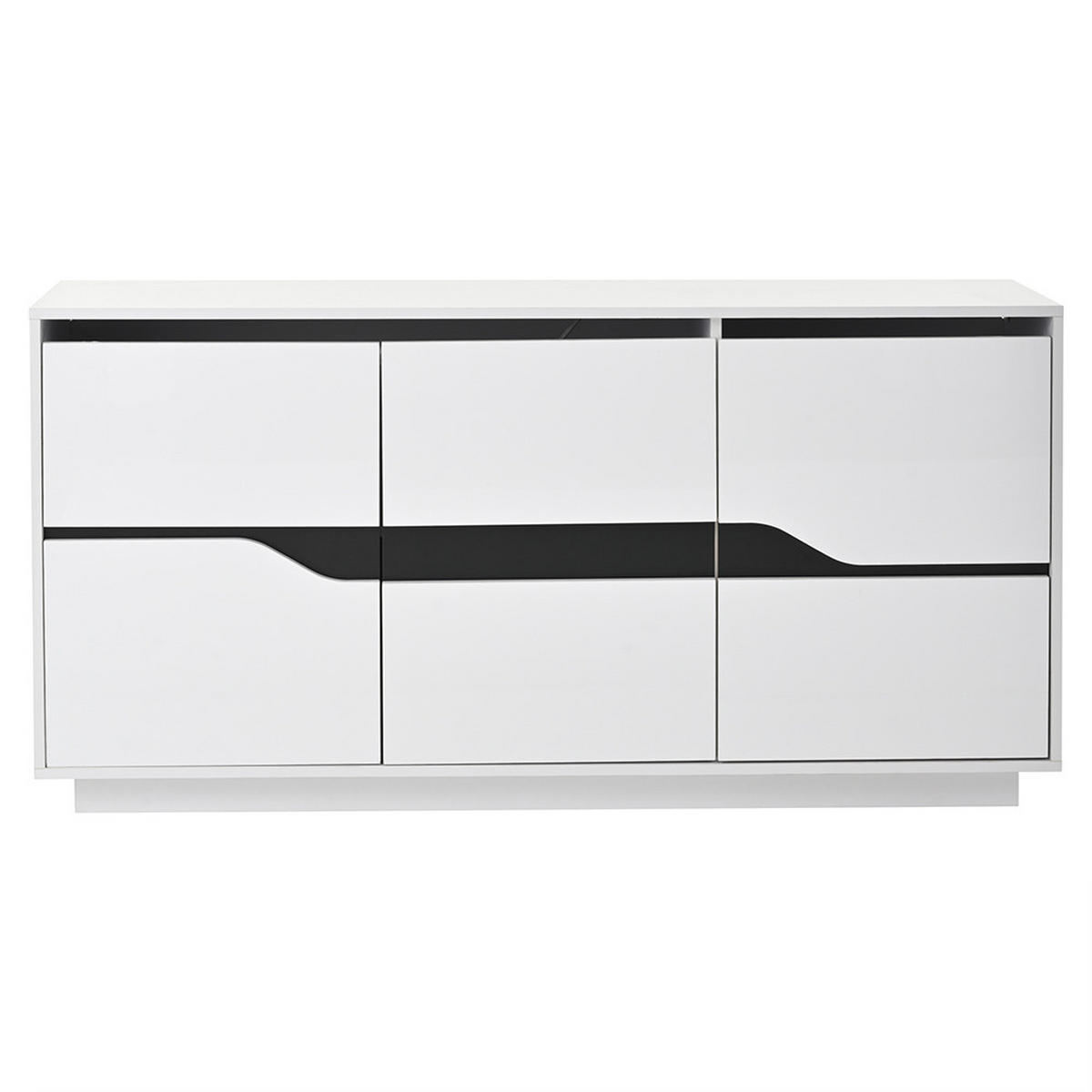 SCHRANK 3-tlg. Weiß 140/40/76 cm - Weiß, Holz (140/76/40cm) - Zephmum