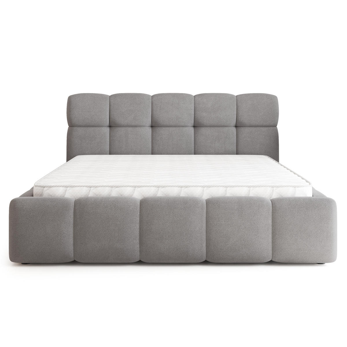 POLSTERBETT FARU SR 180x200 cm mit Bettkästen - Grau - Grau, Holz (180/200cm) - MASSENO