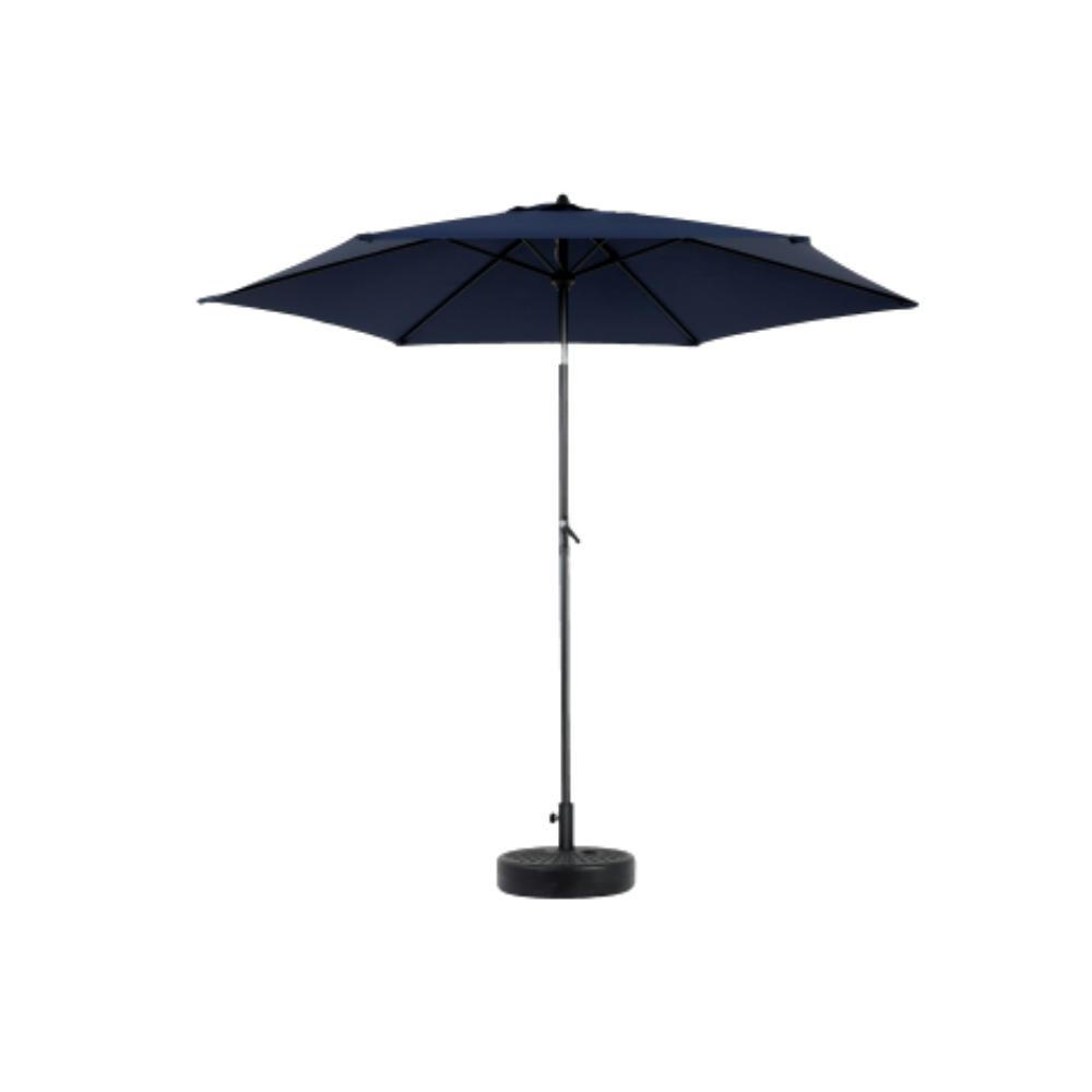 SONNENSCHIRM 264x264cm,Aluminium,Sonnenschutz,Dunkelblau - Dunkelblau, Metall (264/264cm) - LVHOM