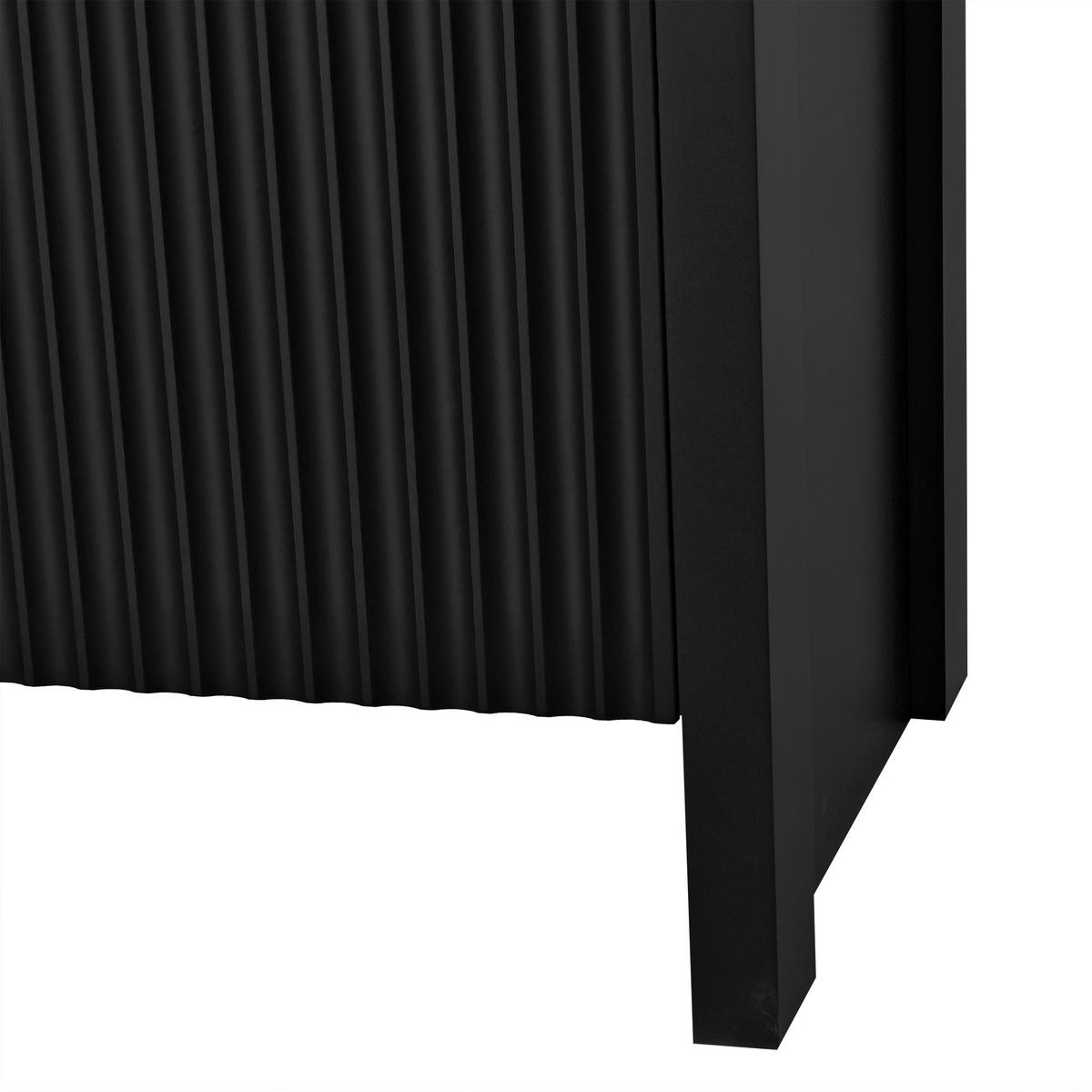 SIDEBOARD Schwarz 140/38/80 cm - Schwarz, Holzwerkstoff (140/80/38cm) - PANGIVO