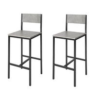 BARSTÜHLE 2er Set Grau - Grau, Holzwerkstoff (39/95/41cm) - SoBuy
