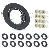 ZAPUŠTĚNÉ bodové svítidlo Ahaus II 9/9/3 cm (sada 12 ks) - černá, kov (9/9/3cm) - Nettlife