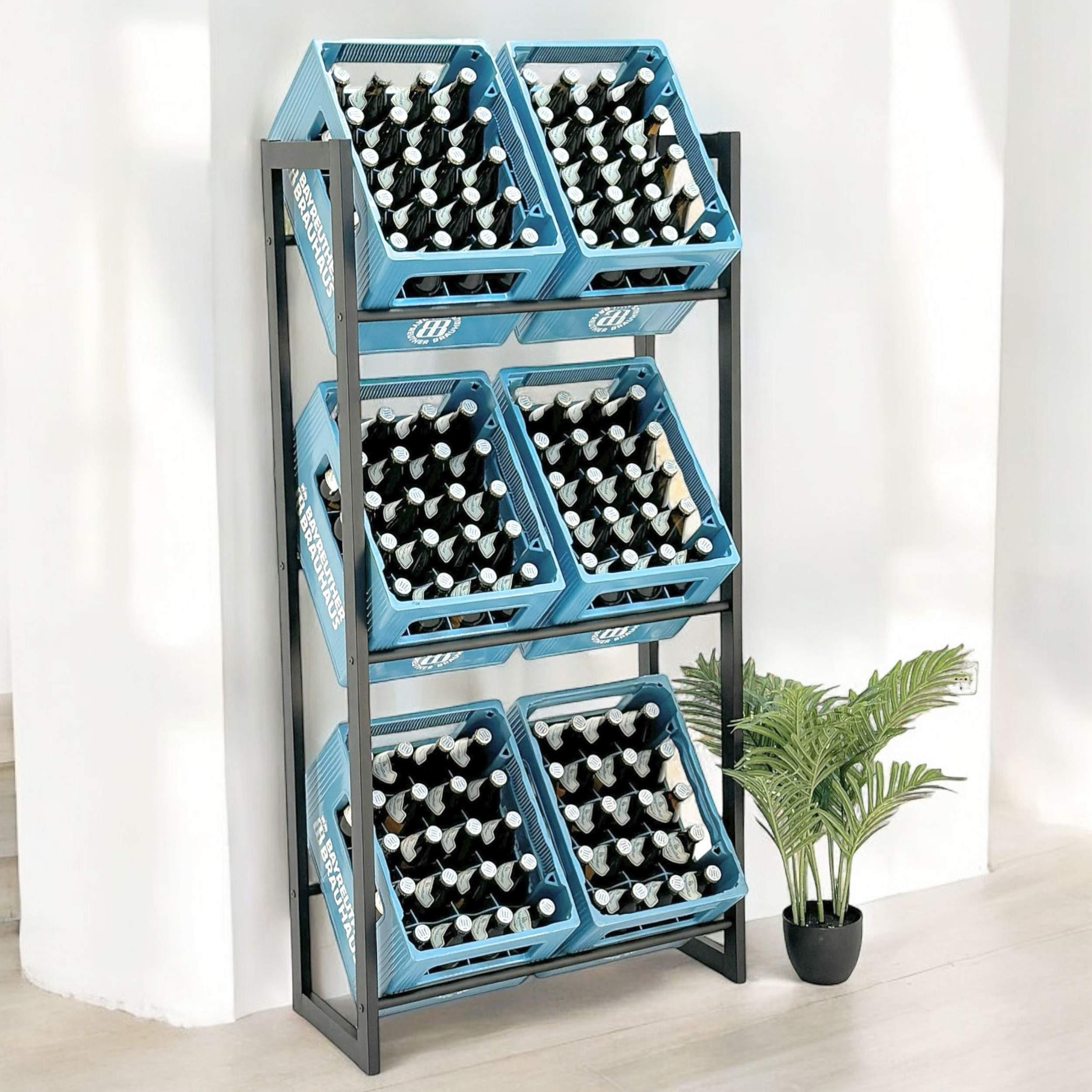 DanDiBo BIERKISTENREGAL 6 Kisten Schwarz Metall 71 cm Stehend jetzt nur  online  XXXLutz.de