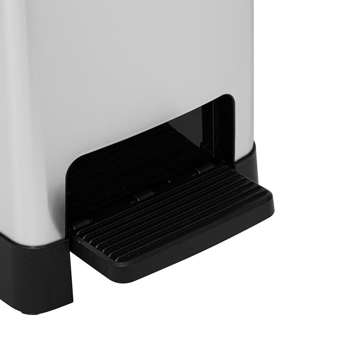 PEDAL-ABFALLEIMER Ariane, Soft Close, Polypropylen, Silber, 40 L - Grau, Metall (24.4/59.2/37cm) - 5five Simply Smart