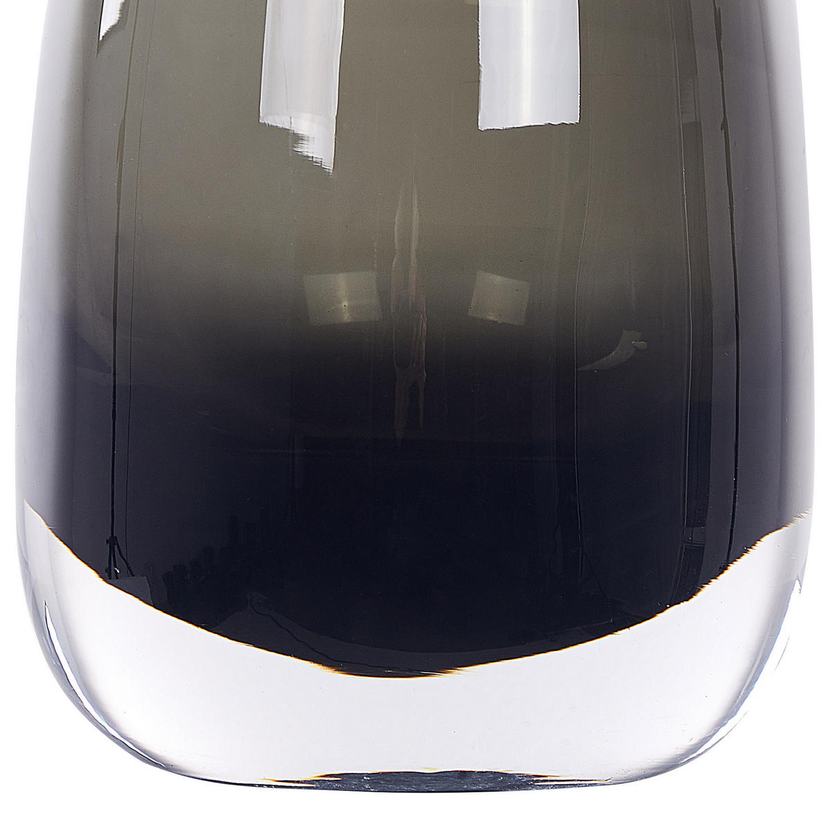 BLUMENVASE Glas grau Fyska - Grau, Glas (18cm) - Beliani